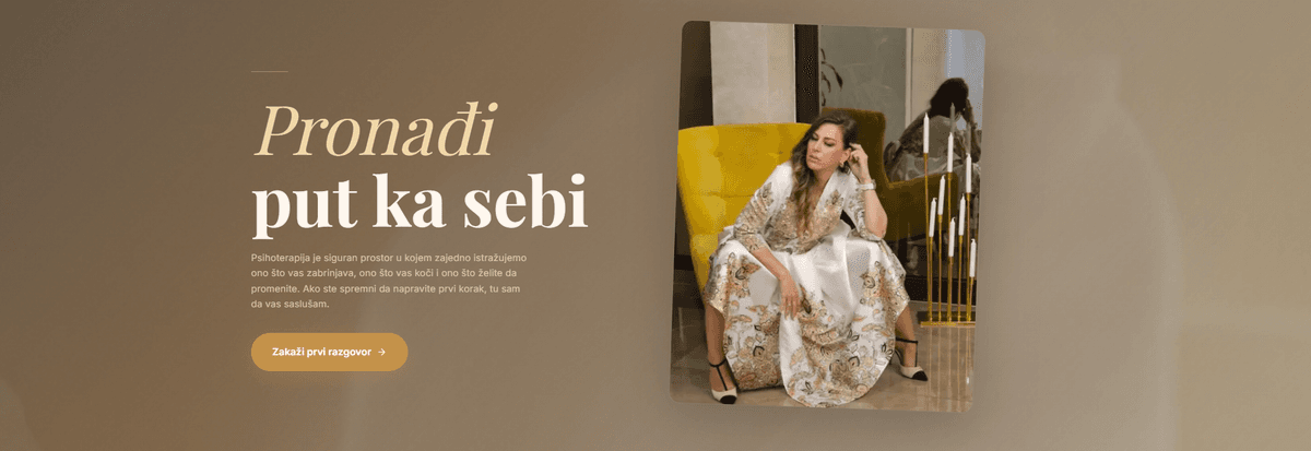 Screenshot projekta dr Jelena Petrović Popović - Web prezentacija